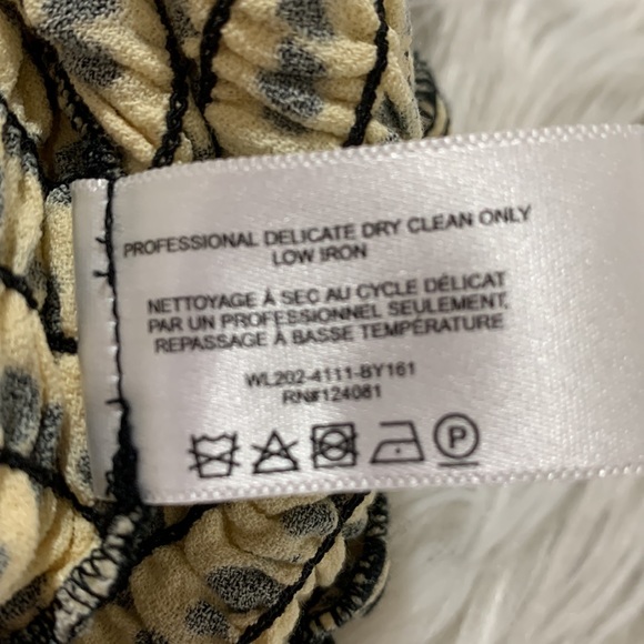 PROENZA Schouler White Label polkadot smocked top short sleeve crewneck zip back - Picture 7 of 11